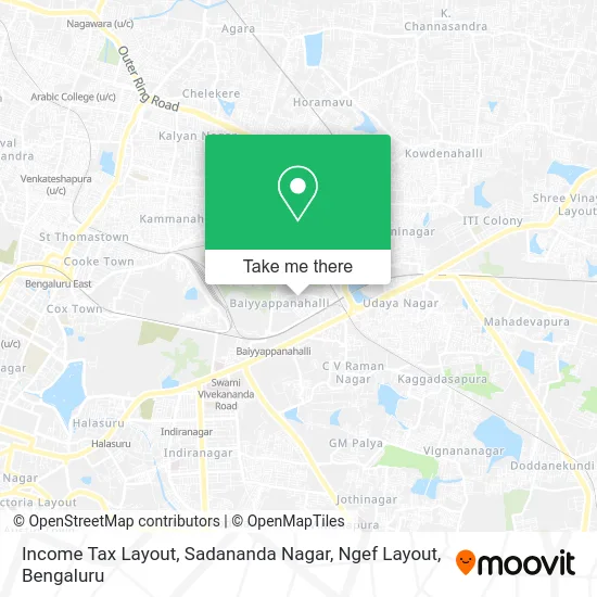 Income Tax Layout, Sadananda Nagar, Ngef Layout map