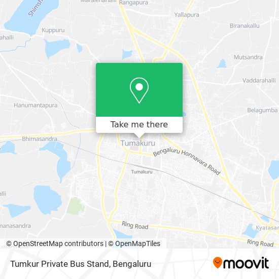 Tumkur Private Bus Stand map