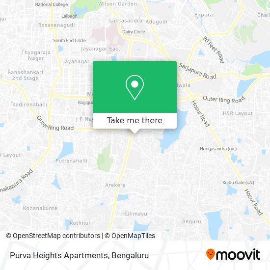 Purva Heights Apartments map