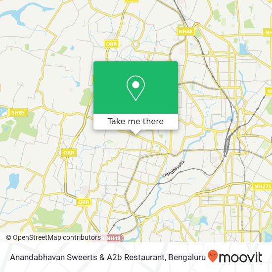 Anandabhavan Sweerts & A2b Restaurant map
