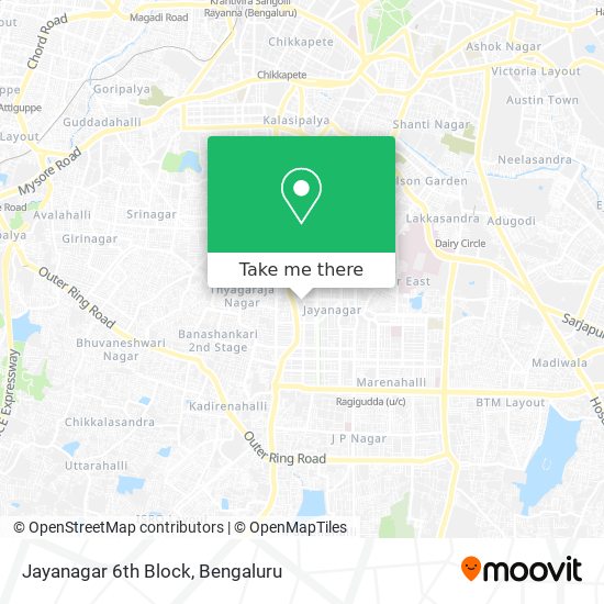 Jayanagar 6th Block map