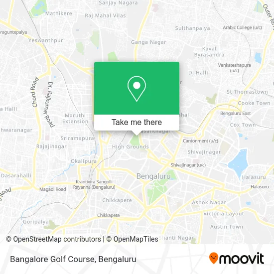 Bangalore Golf Course map