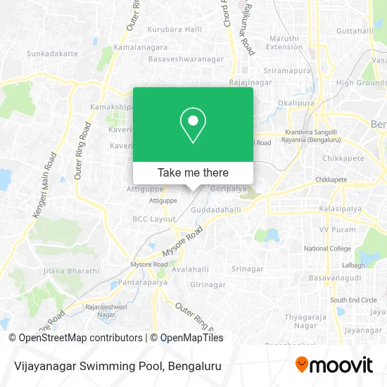 Vijayanagar Swimming Pool map