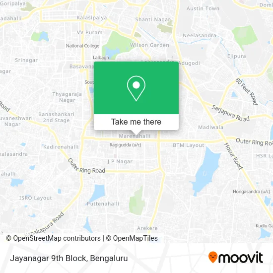 Jayanagar 9th Block map
