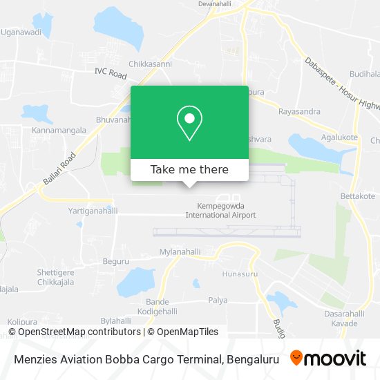 Menzies Aviation Bobba Cargo Terminal map