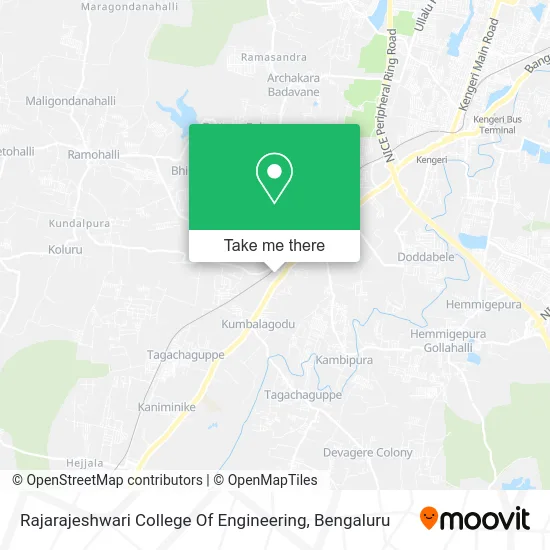 Rajarajeshwari College Of Engineering map