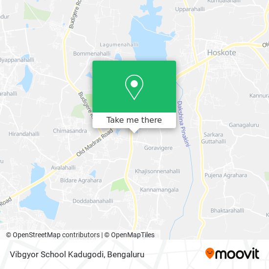 Vibgyor School Kadugodi map