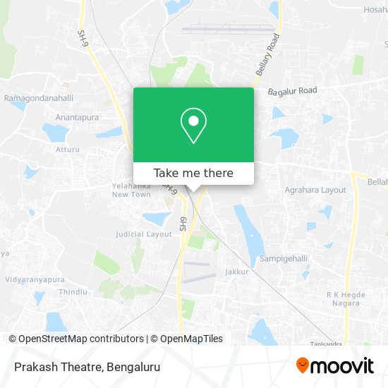Prakash Theatre map