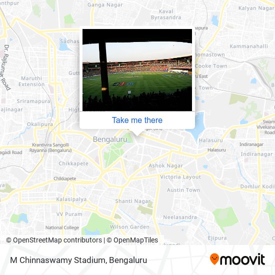 M Chinnaswamy Stadium map
