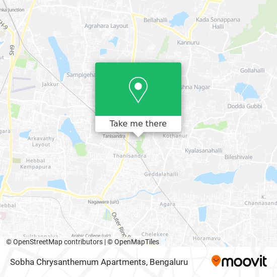 Sobha Chrysanthemum Apartments map