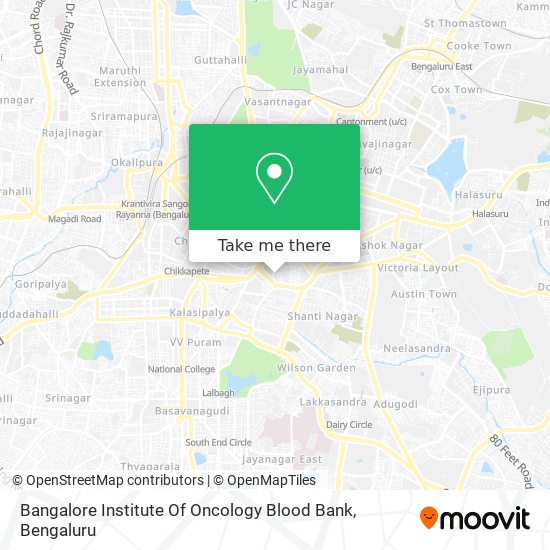 Bangalore Institute Of Oncology Blood Bank map