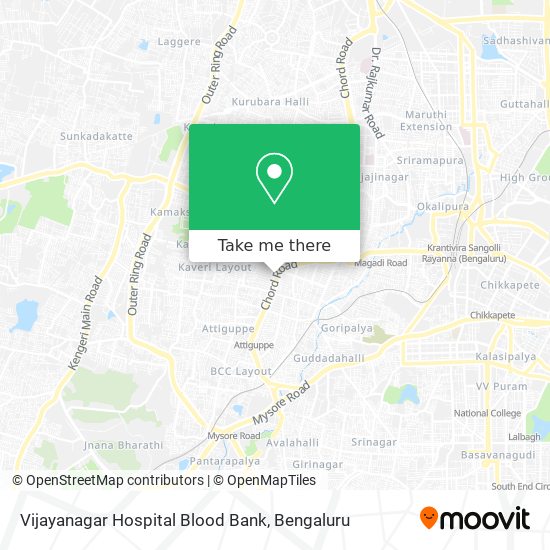 Vijayanagar Hospital Blood Bank map