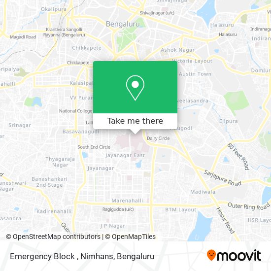 Emergency Block , Nimhans map