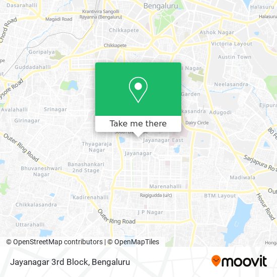 How to get to Jayanagar 3rd Block in Yediyur by Bus or Metro?