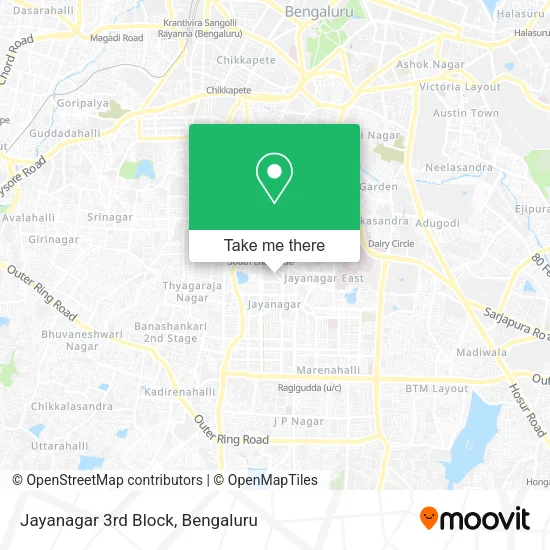Jayanagar 3rd Block map