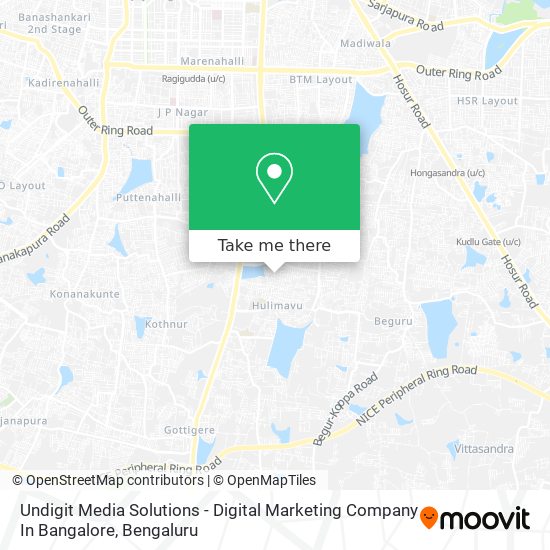 Undigit Media Solutions - Digital Marketing Company In Bangalore map