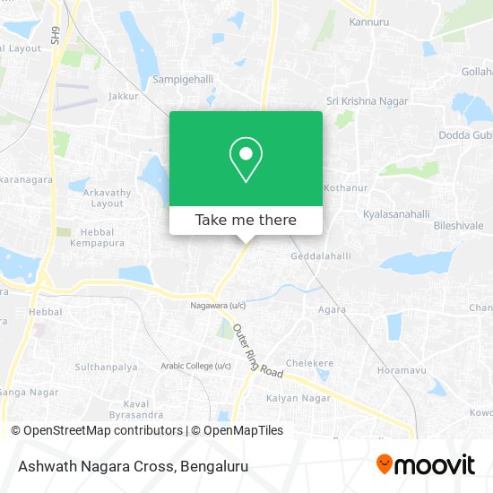 Ashwath Nagara Cross map