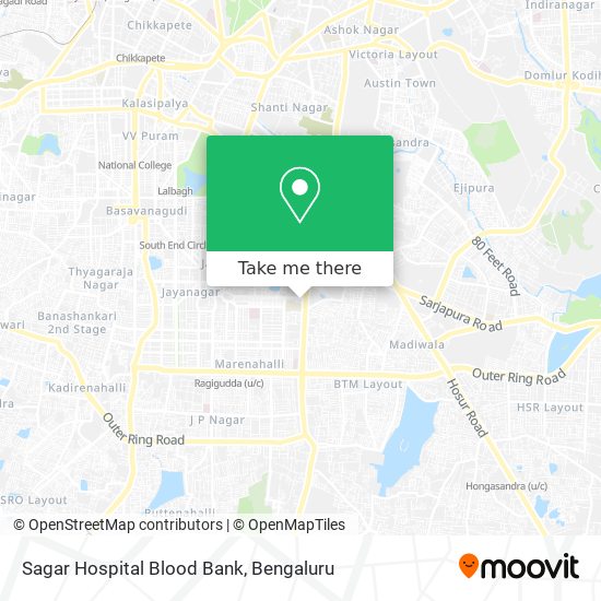 Sagar Hospital Blood Bank map