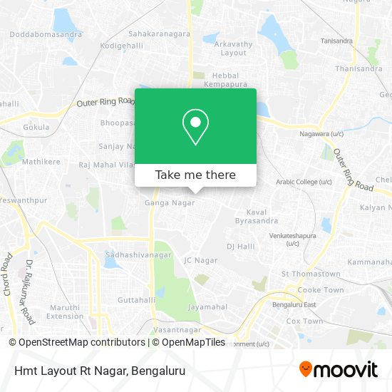 Hmt Layout Rt Nagar map