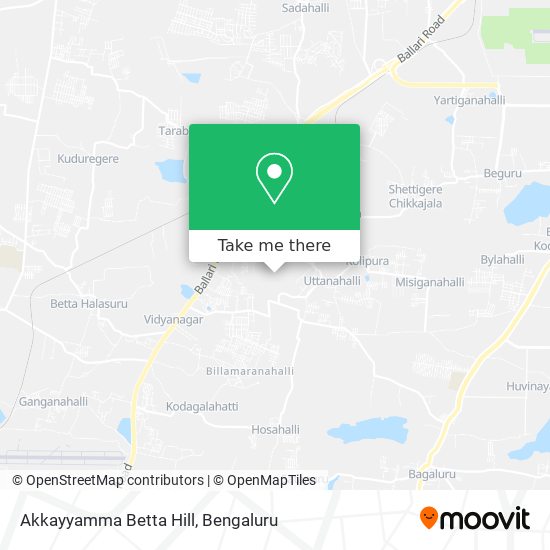 Akkayyamma Betta Hill map