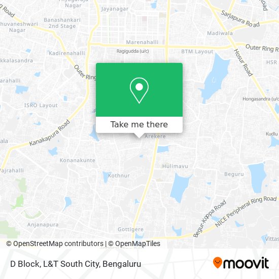 D Block, L&T South City map