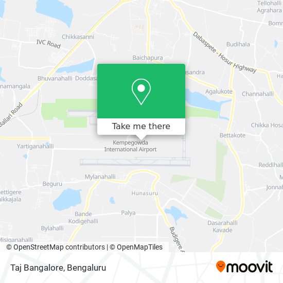 Taj Bangalore map