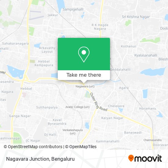 Nagavara Junction map