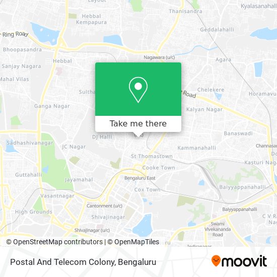 Postal And Telecom Colony map