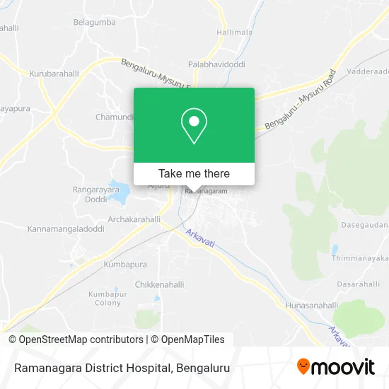 Ramanagara District Hospital map