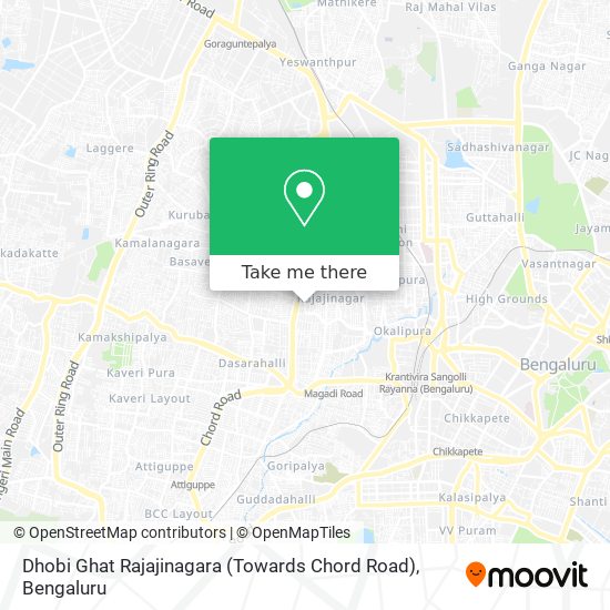 Dhobi Ghat Rajajinagara (Towards Chord Road) map