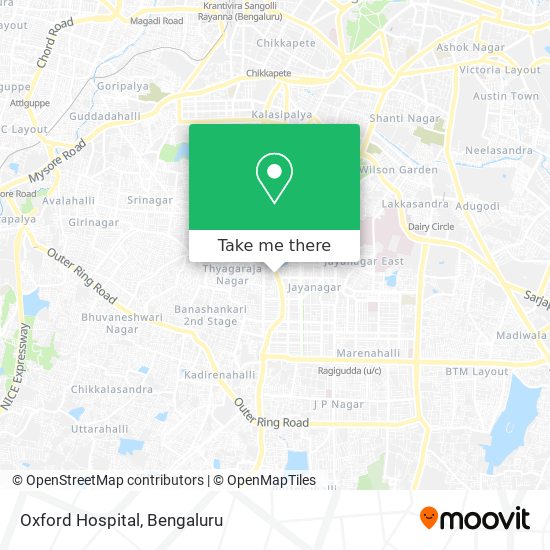 Oxford Hospital map