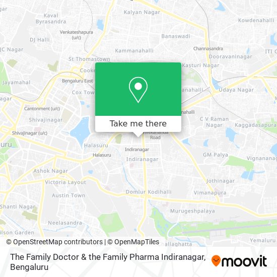 The Family Doctor & the Family Pharma Indiranagar map