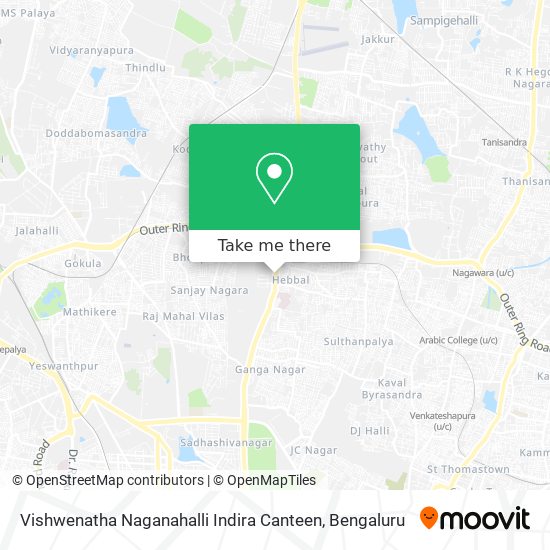 Vishwenatha Naganahalli Indira Canteen map