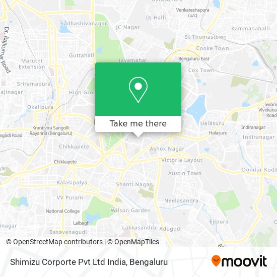 Shimizu Corporte Pvt Ltd India map