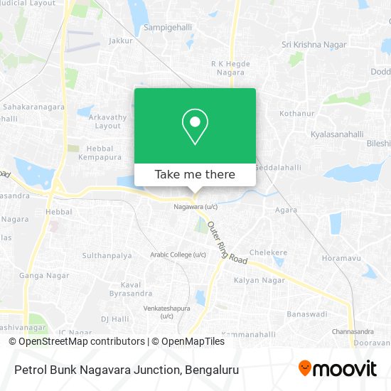 Petrol Bunk Nagavara Junction map