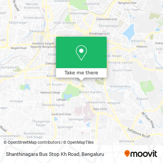 Shanthinagara Bus Stop Kh Road map