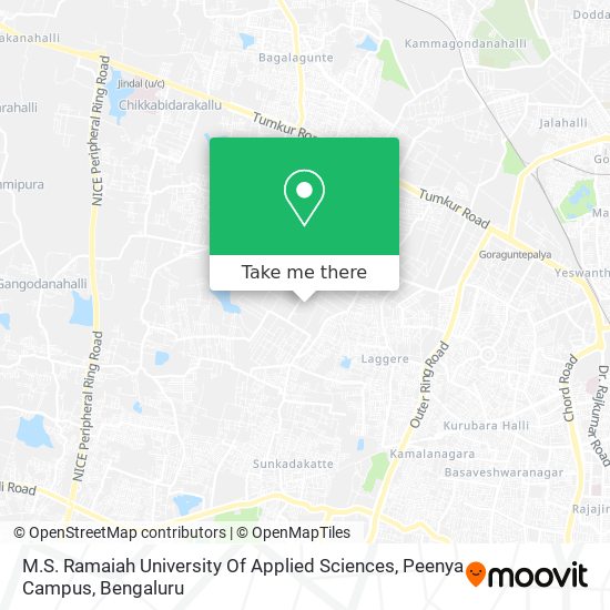 M.S. Ramaiah University Of Applied Sciences, Peenya Campus map