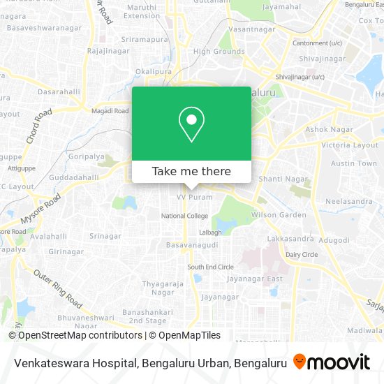 Venkateswara Hospital, Bengaluru Urban map