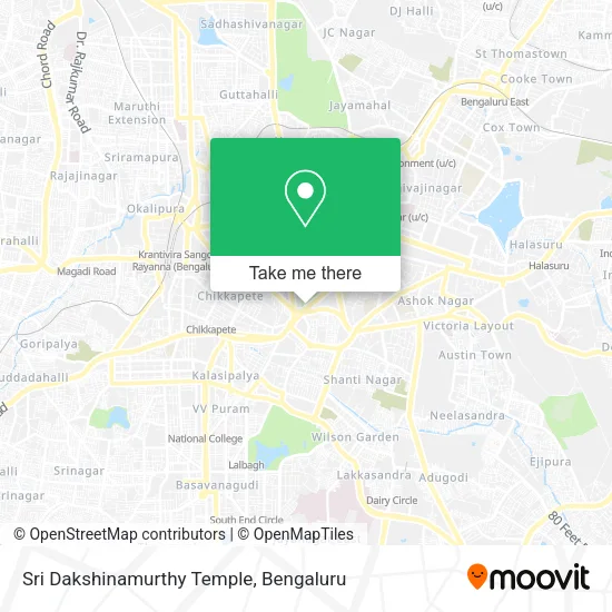 Sri Dakshinamurthy Temple map