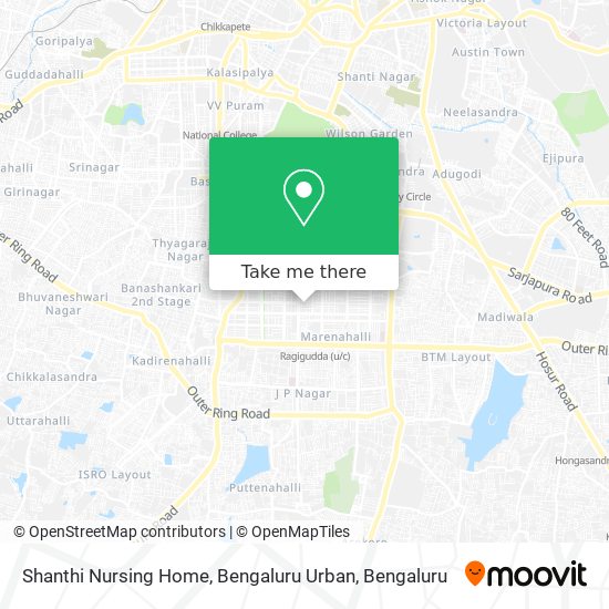 Shanthi Nursing Home, Bengaluru Urban map