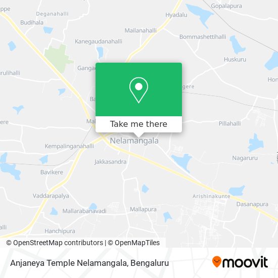 Anjaneya Temple Nelamangala map