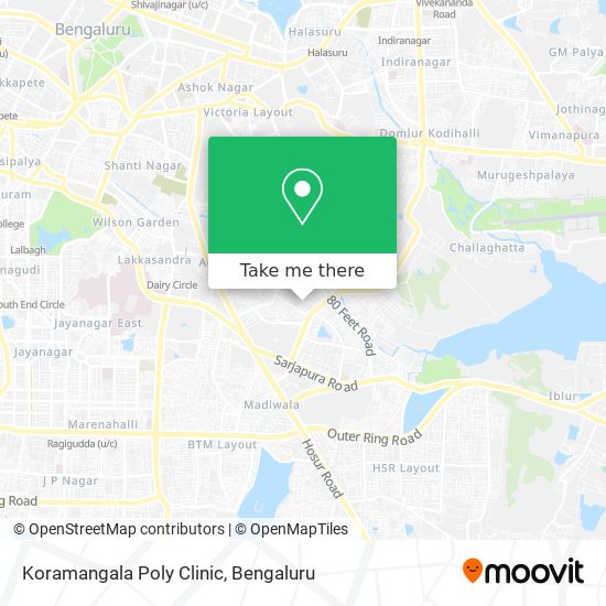 Koramangala Poly Clinic map