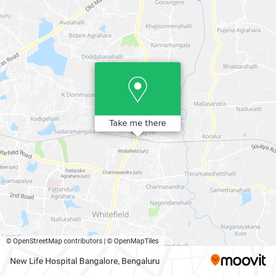 New Life Hospital Bangalore map