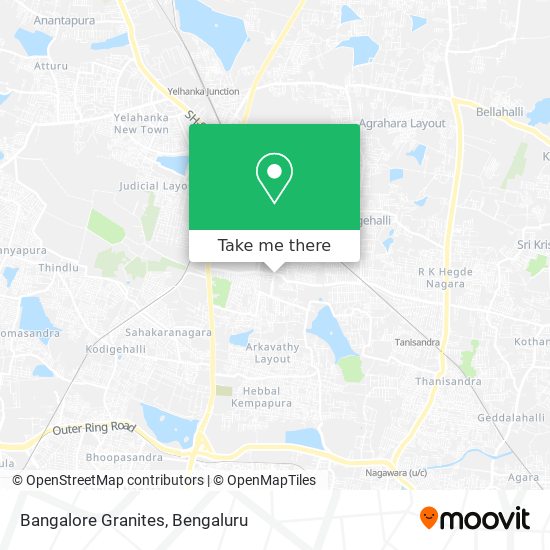 Bangalore Granites map