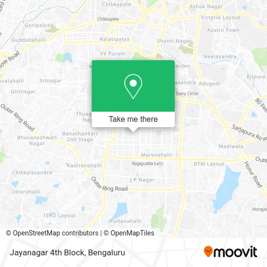 Jayanagar 4th Block map