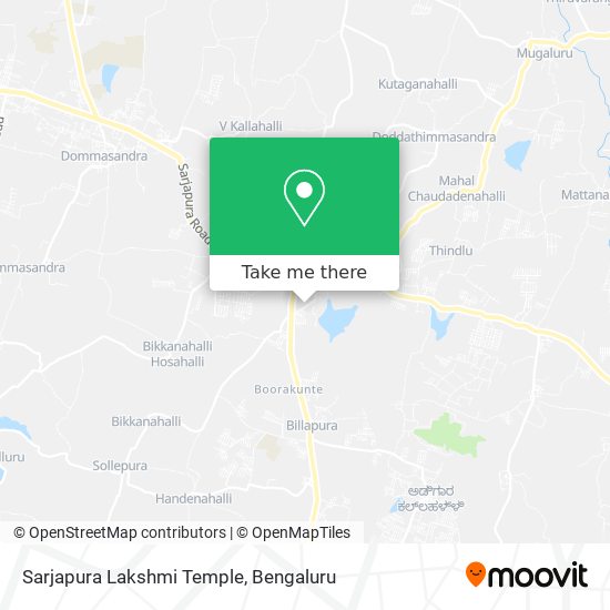 Sarjapura Lakshmi Temple map