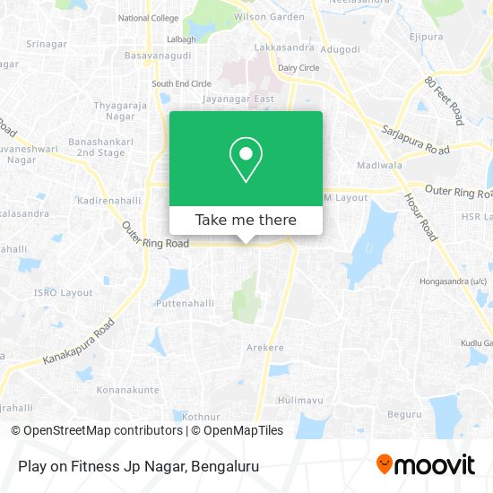 Play on Fitness Jp Nagar map