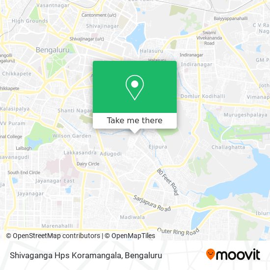 Shivaganga Hps Koramangala map