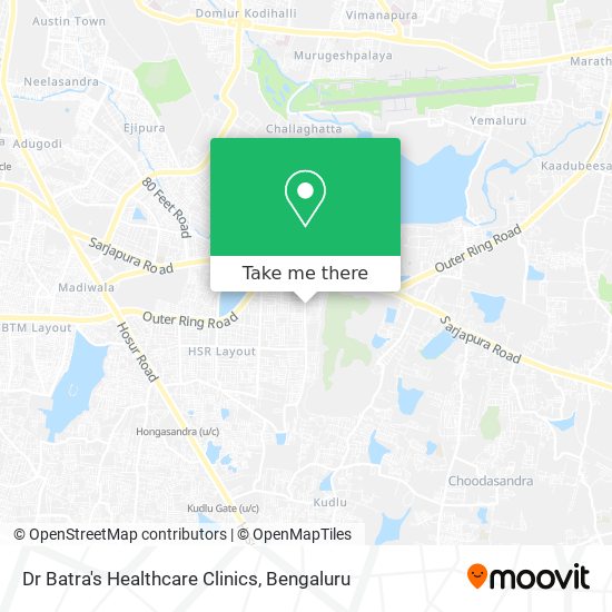 Dr Batra's Healthcare Clinics map