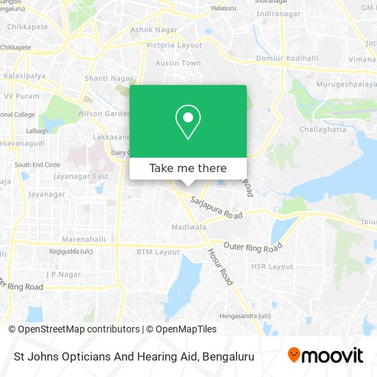 St Johns Opticians And Hearing Aid map